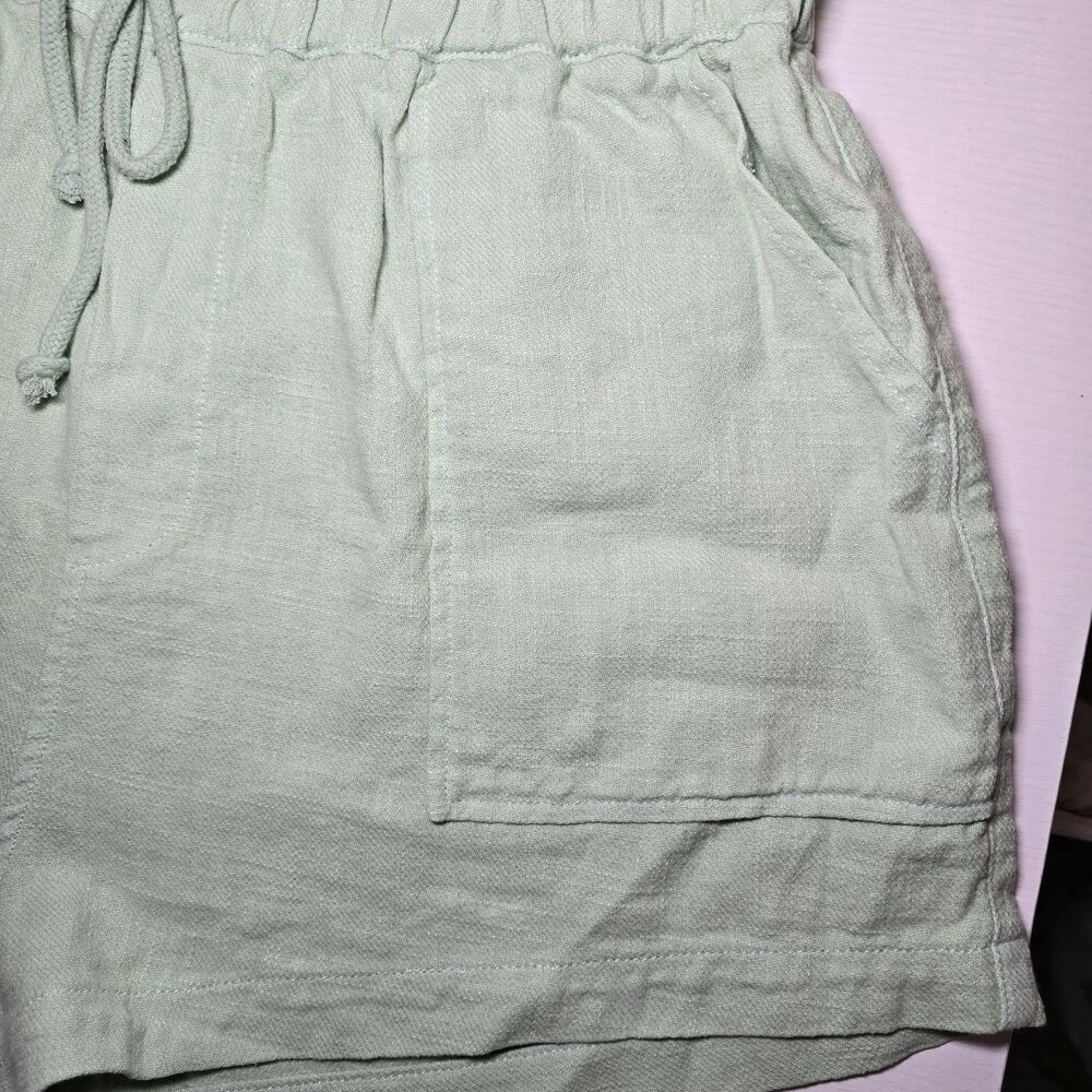 BLANK NYC Women’s Size Medium Paperbag Waist Twill Shorts Mint Green NWT - Picture 4 of 7